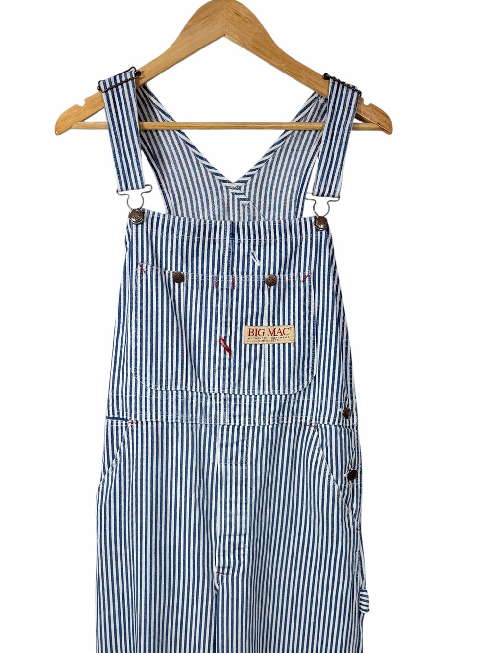 Big Mac 1970s Conductor’s Work Overalls In Very Good Vintage Condition BlueWhite - Picture 2 of 10